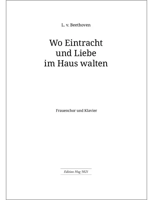 Wo Eintracht und Liebe im Haus